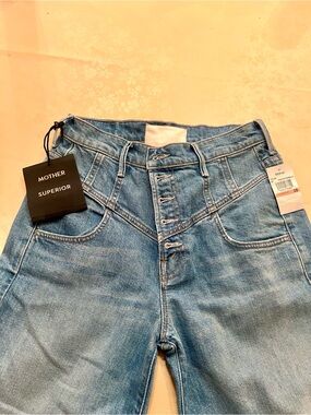 Blue Roller Ankle Jeans - High-Rise Button Fly